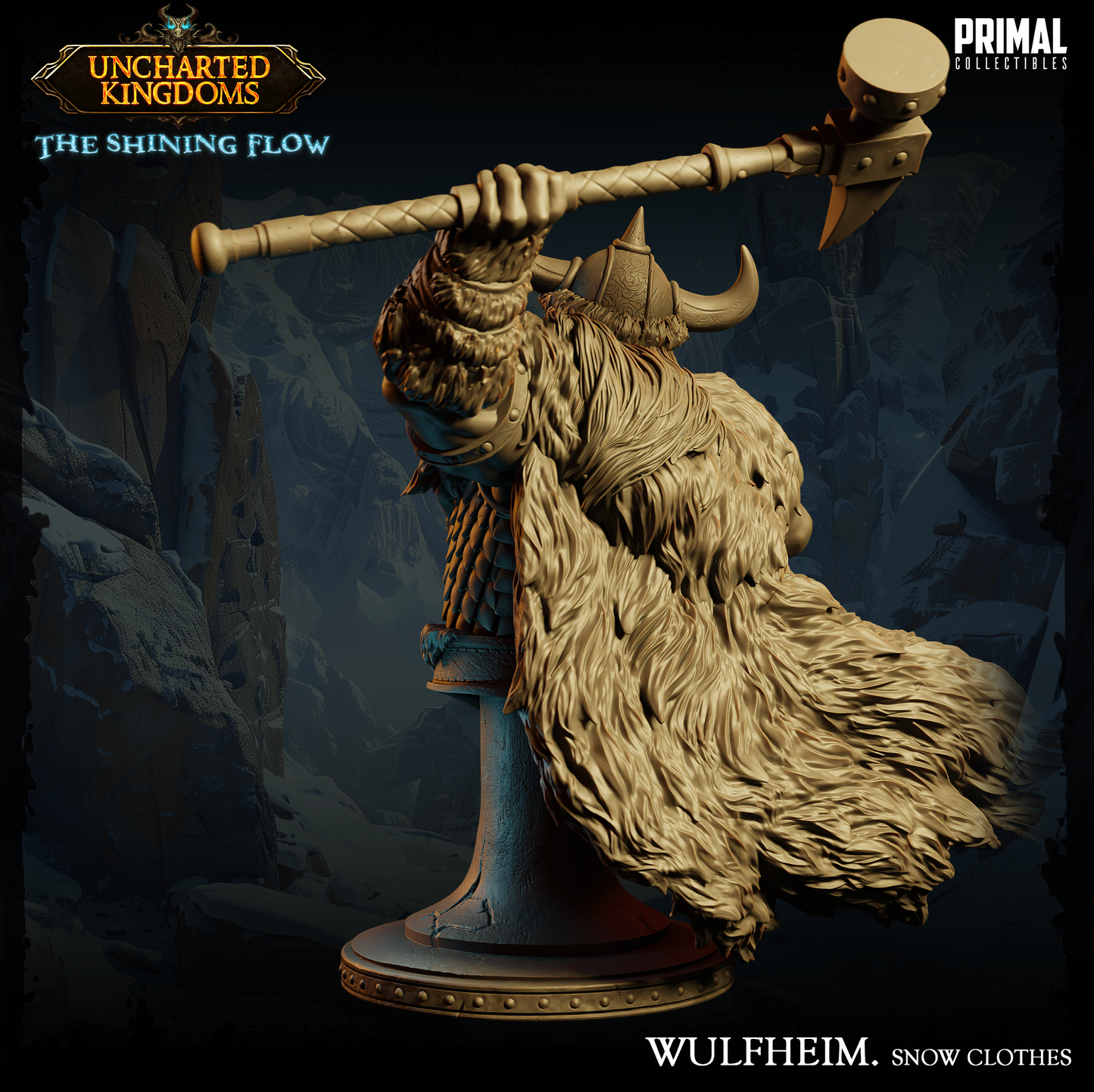 DNDUK - Wulfgar - Snow Version - Wulfheim Dragon Bane - Human Male Barbarian miniature