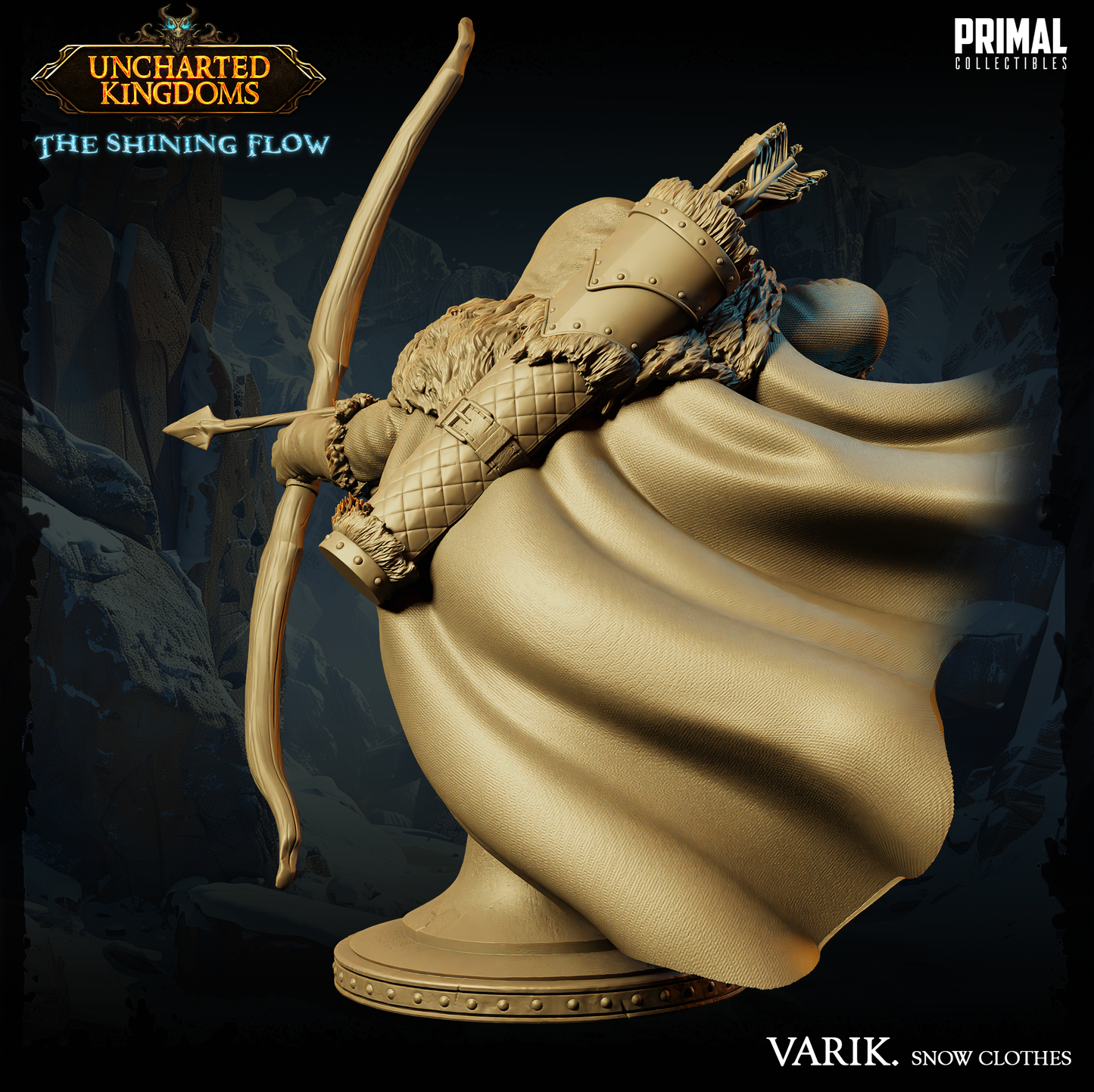 DNDUK - Drizzt Do Urden - Varik Dun Ate - Snow Version - Male Drow Dark Elf miniature