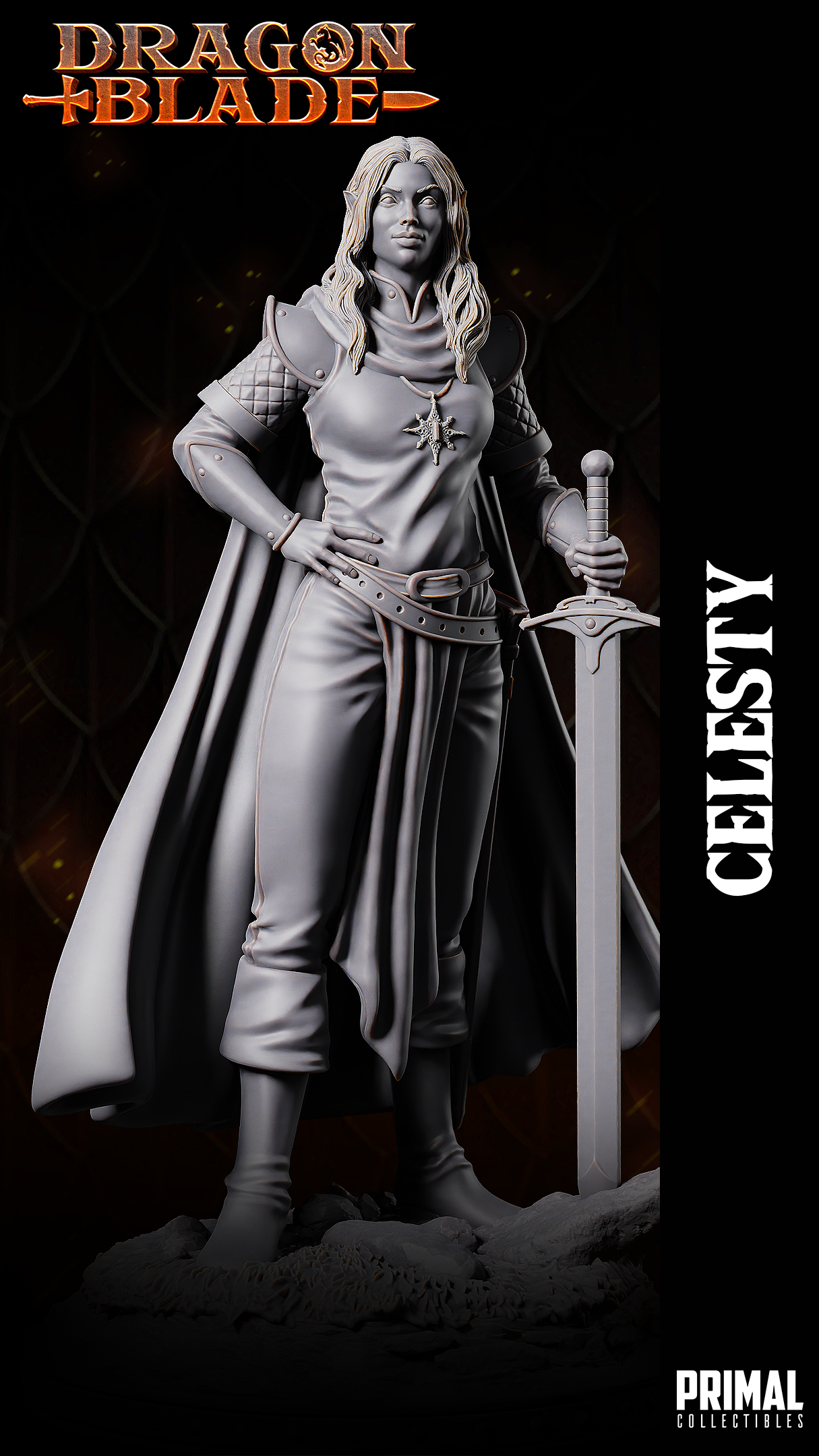DNDDGL - Celesty Sunwindy - Alhana Starbreeze - - Female Fighter Dragonlance mini