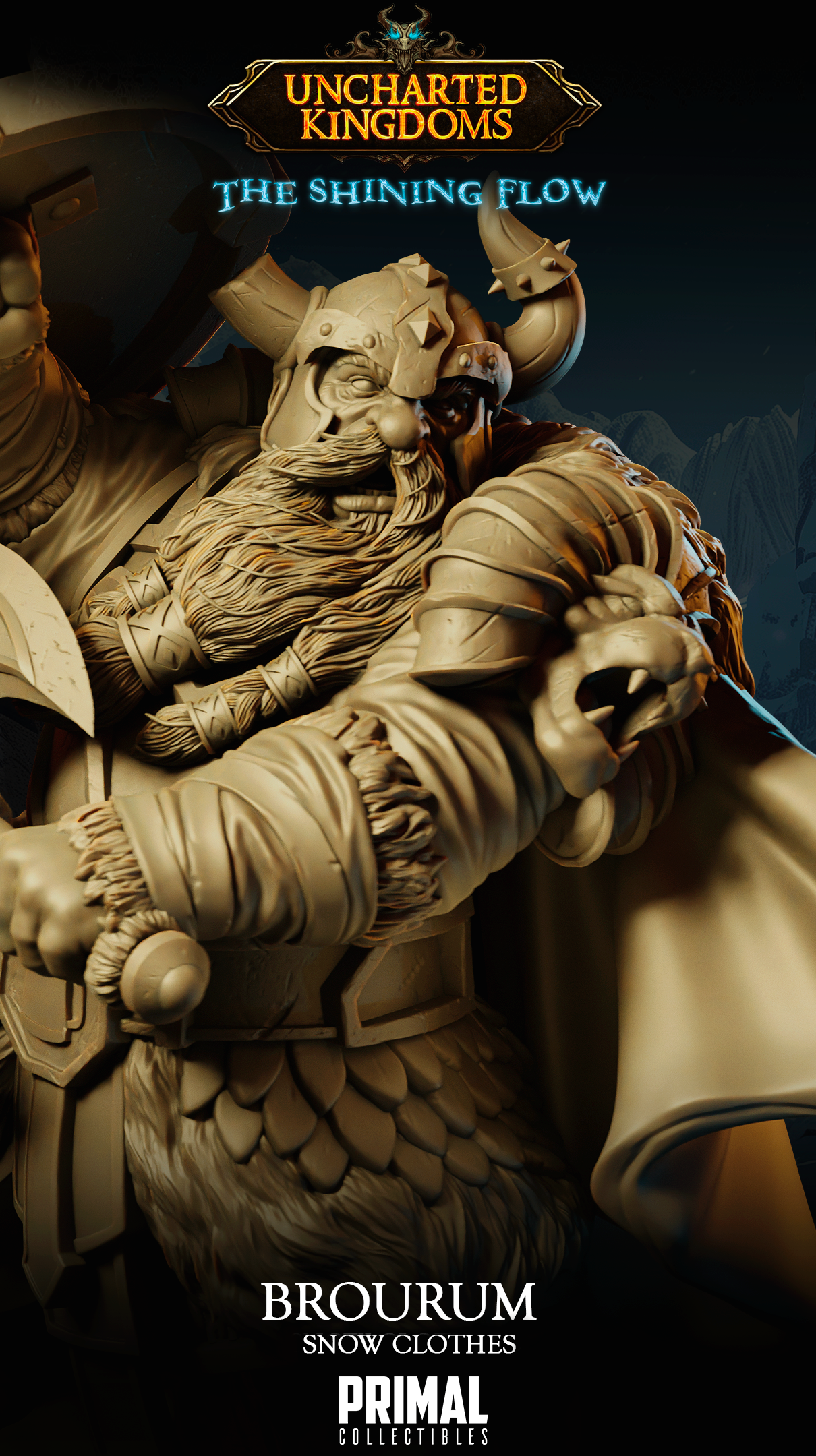 DNDUK - Bruenor Battlehammer (Snow) - Brourum Axedelver - Male Shield Dwarf miniature