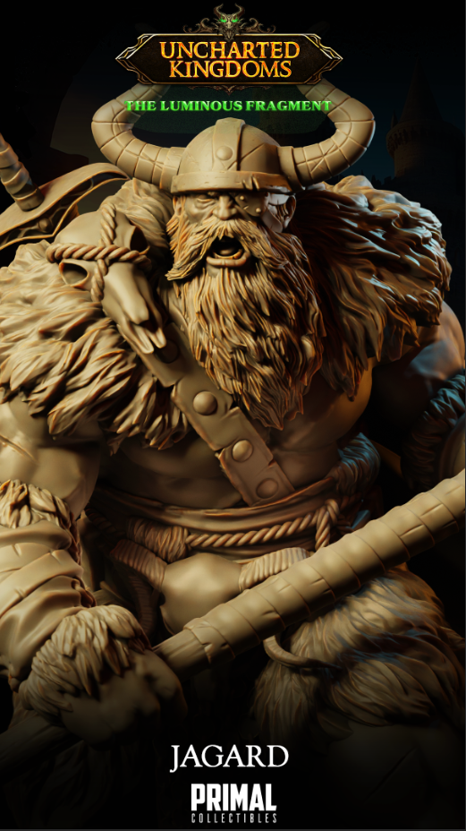DNDUK - Revjak - Jagard - Barbarian King - Human Male Barbarian miniature