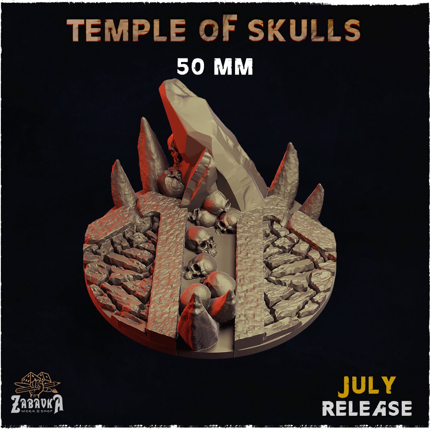 BASES - Temple of Skulls - themed bases for wargames and tabletop