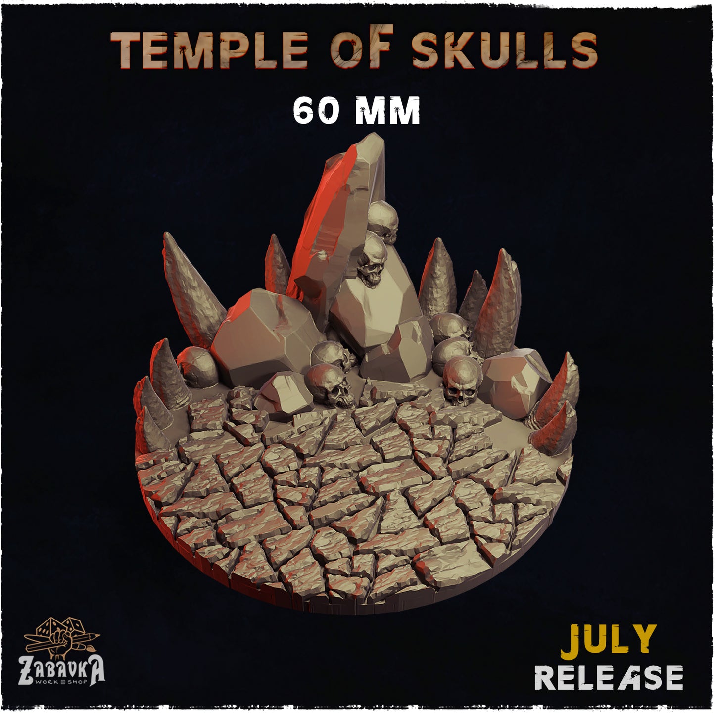 BASES - Temple of Skulls - themed bases for wargames and tabletop