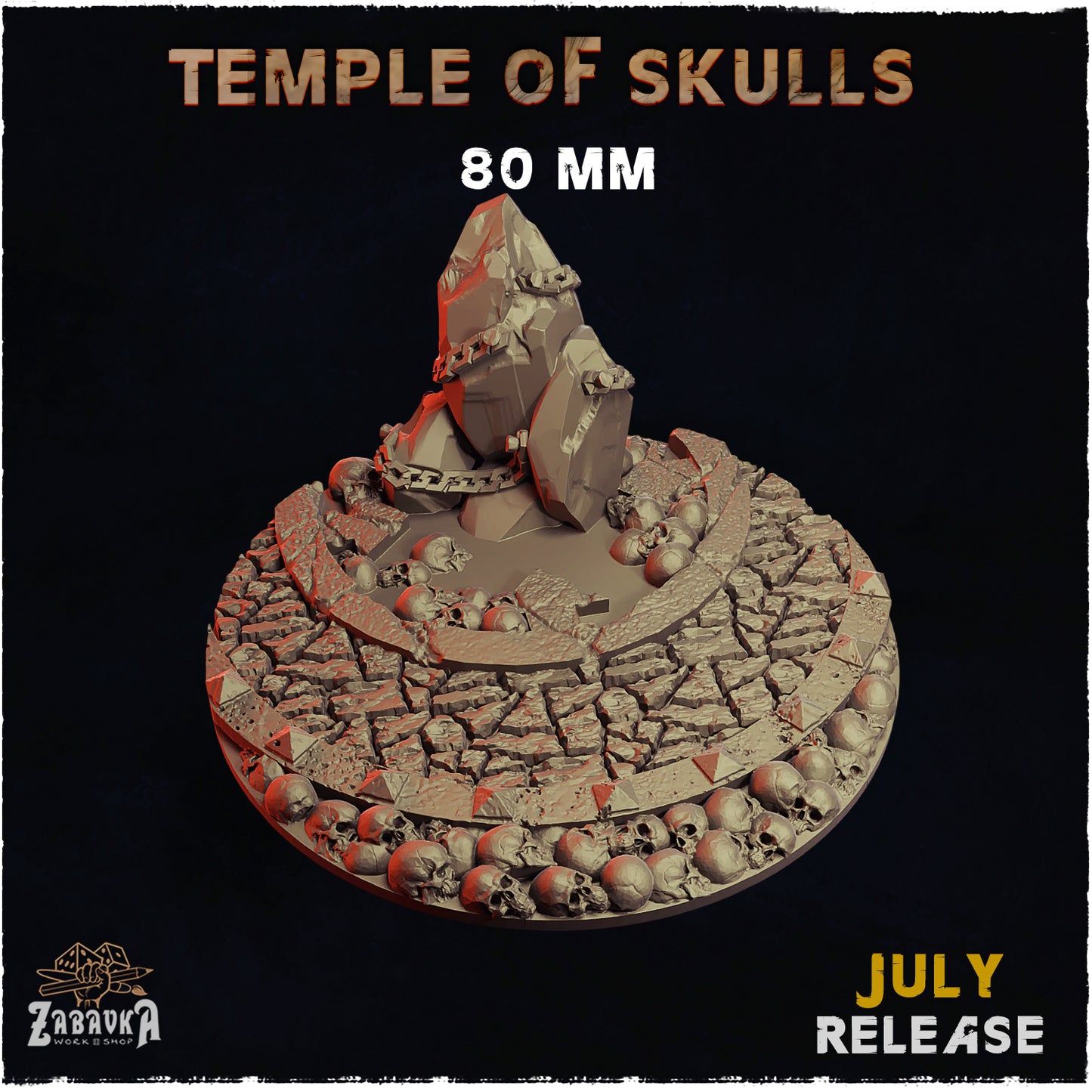 BASES - Temple of Skulls - themed bases for wargames and tabletop