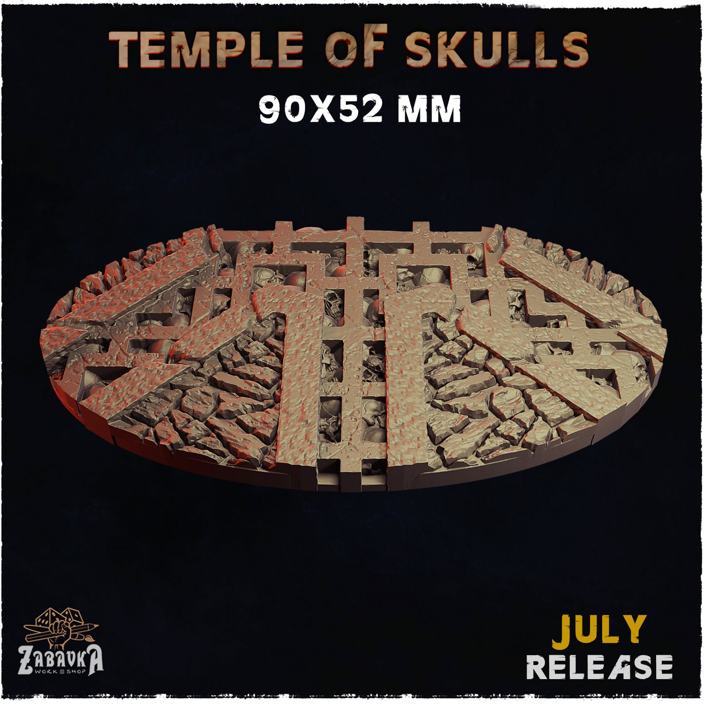 BASES - Temple of Skulls - themed bases for wargames and tabletop