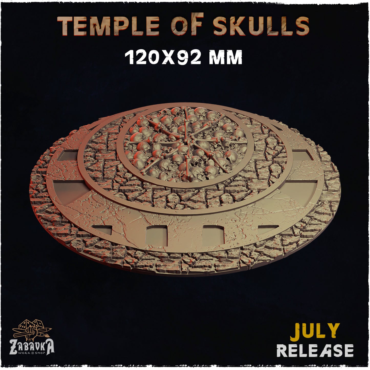 BASES - Temple of Skulls - themed bases for wargames and tabletop