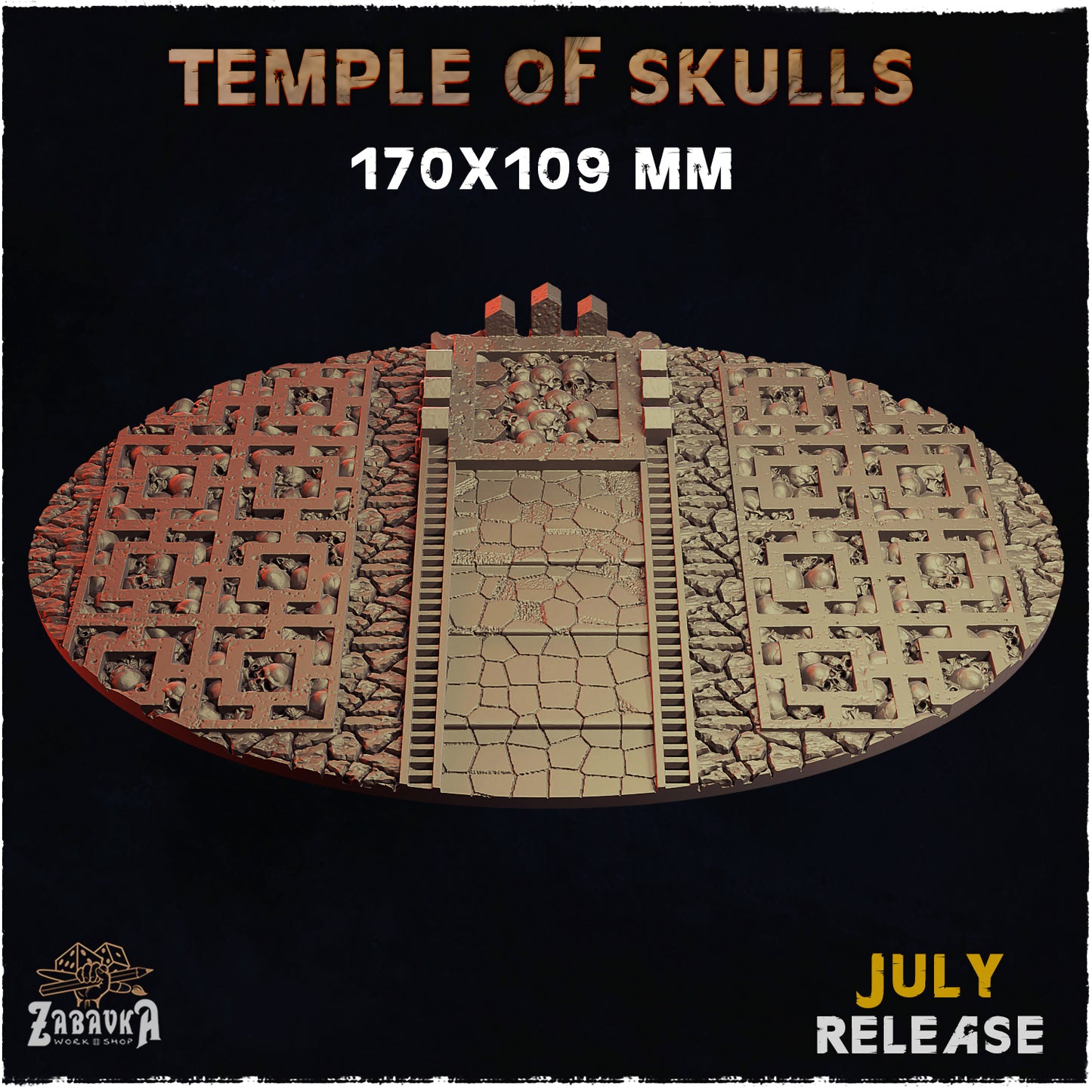BASES - Temple of Skulls - themed bases for wargames and tabletop