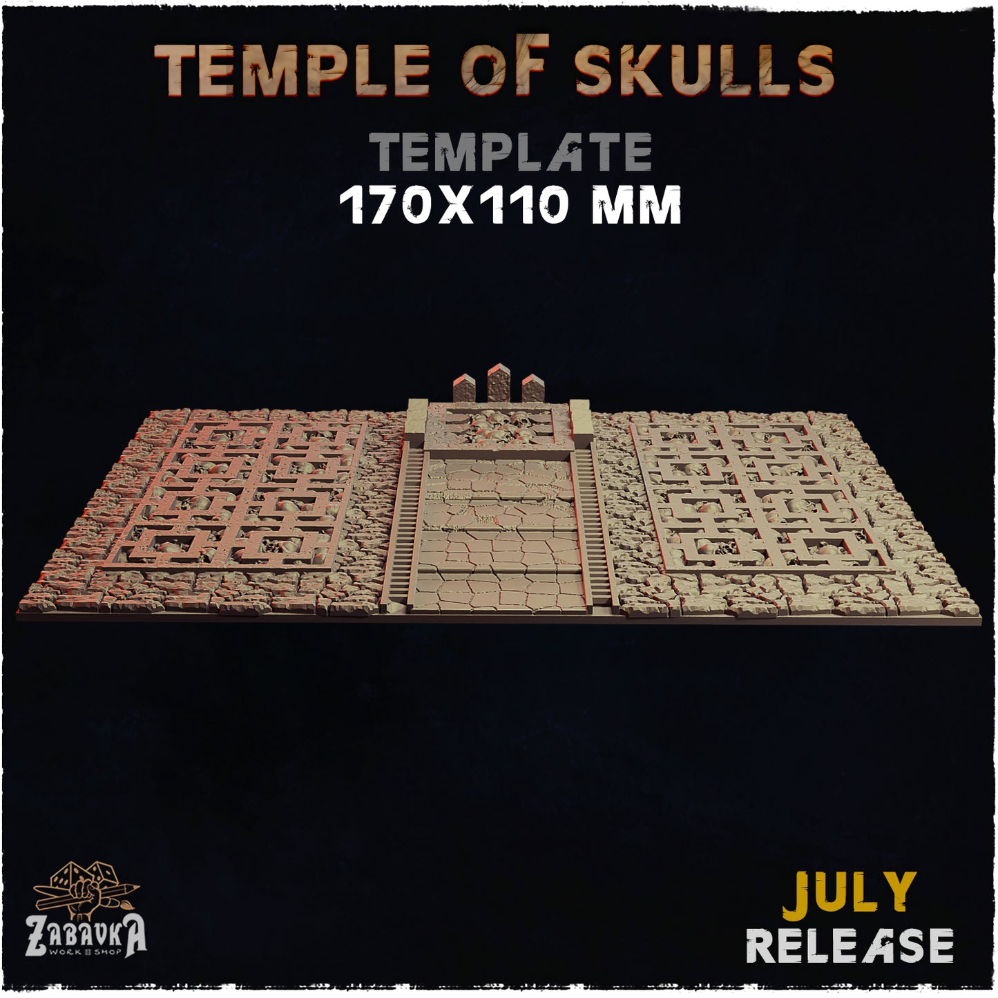 BASES - Temple of Skulls - themed bases for wargames and tabletop