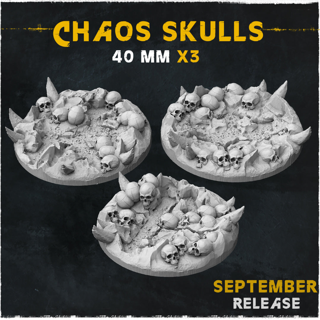 BASES - Chaos Skulls for wargames and tabletop