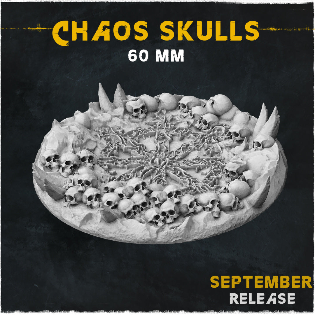 BASES - Chaos Skulls for wargames and tabletop