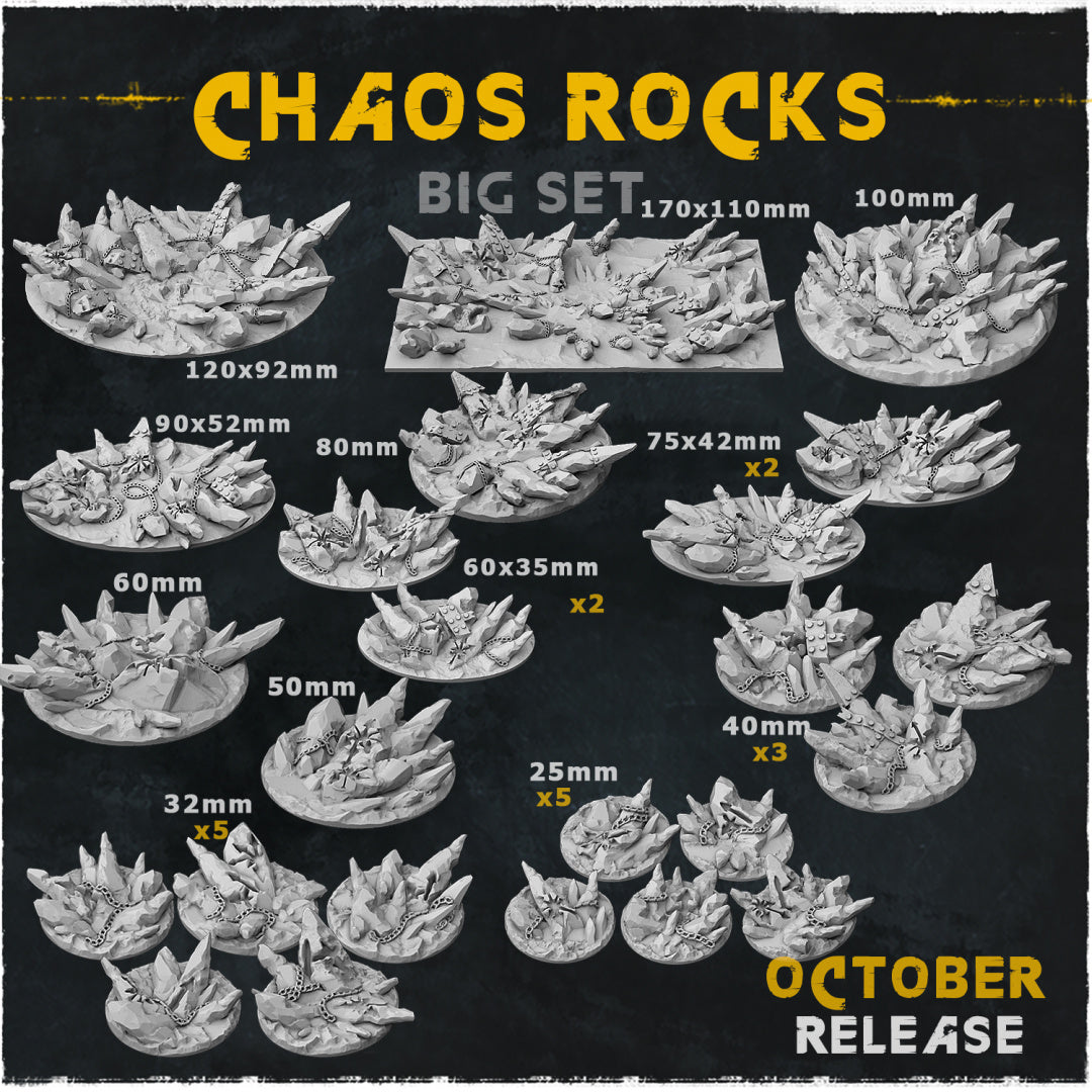 BASES - Chaos Rocks for wargames and tabletop