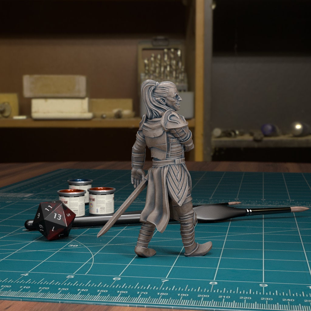DnDCoS - Rahadin Dusk Elf Chamberlain NPC miniature