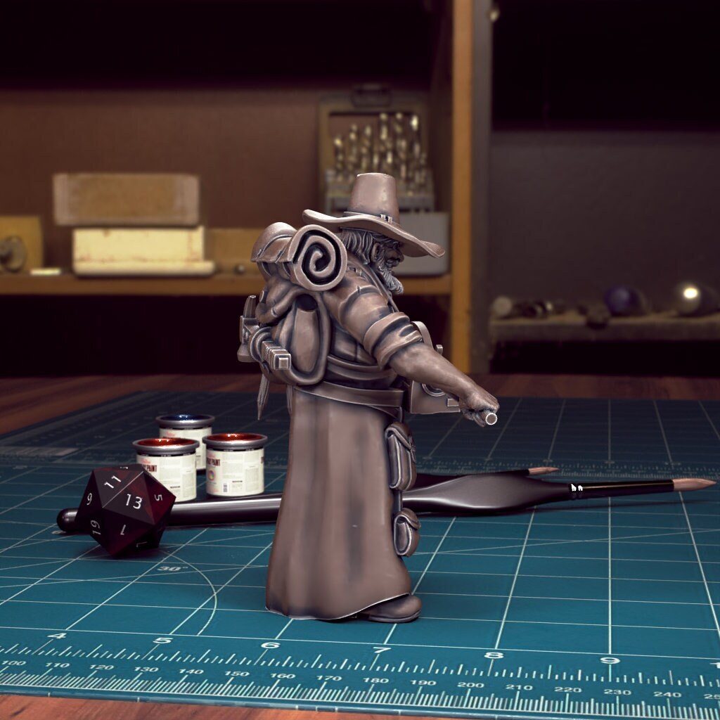 DnDCoS - Rictavio Old Bard Vampire Hunter NPC miniature