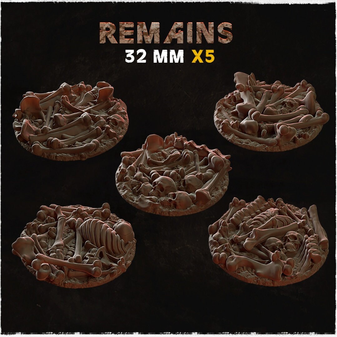 BASES - REMAINS themed Bone Covered Grimdark bases