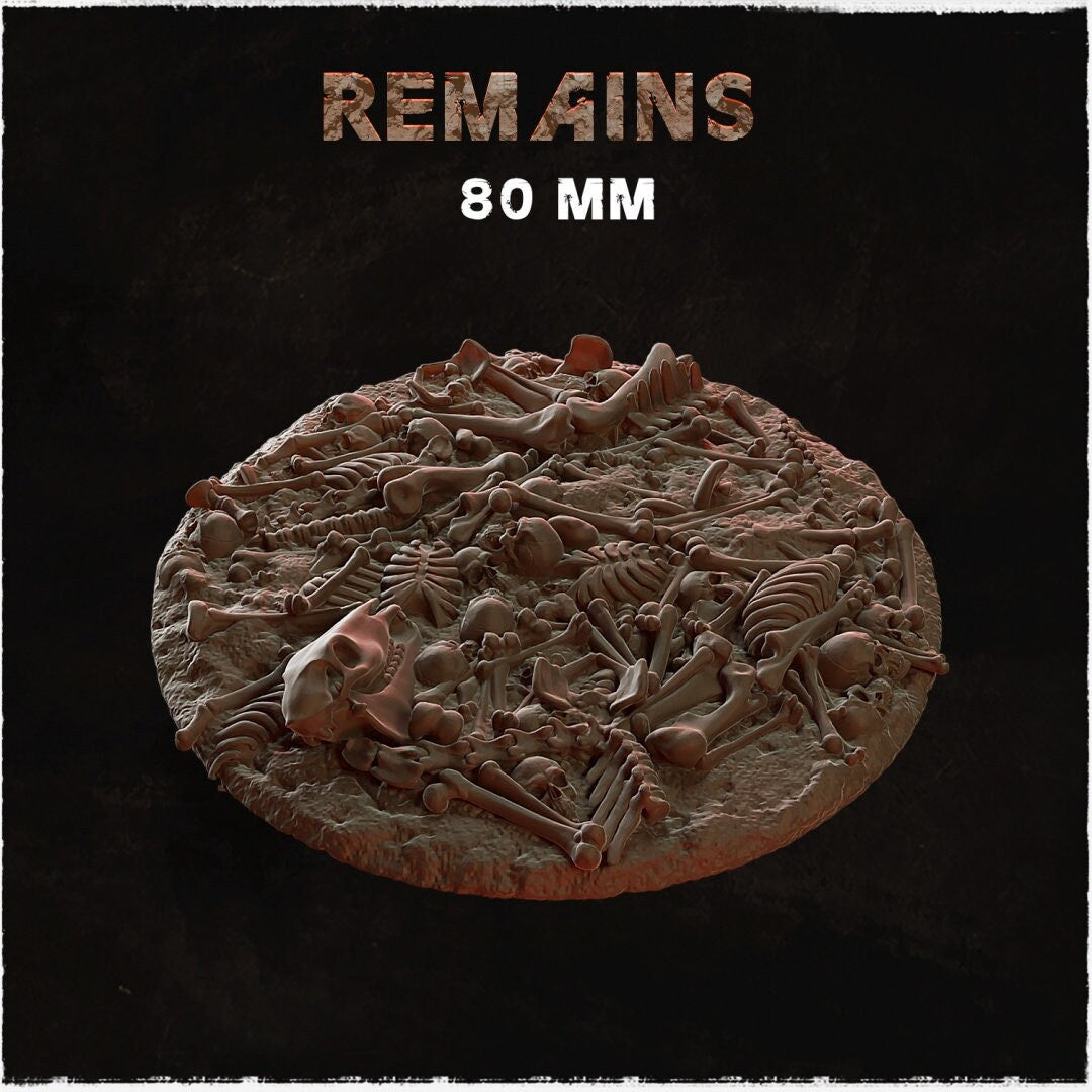 BASES - REMAINS themed Bone Covered Grimdark bases