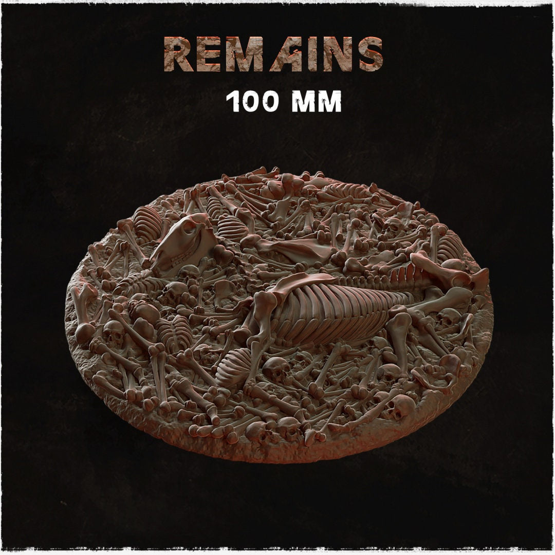 BASES - REMAINS themed Bone Covered Grimdark bases