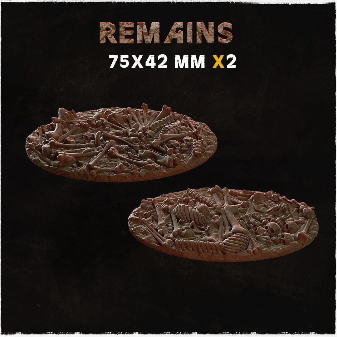 BASES - REMAINS themed Bone Covered Grimdark bases
