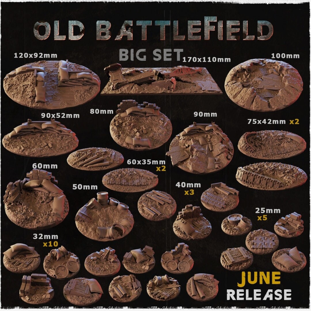 BASES - OLD BATTLEFIELD themed trench warfare bases