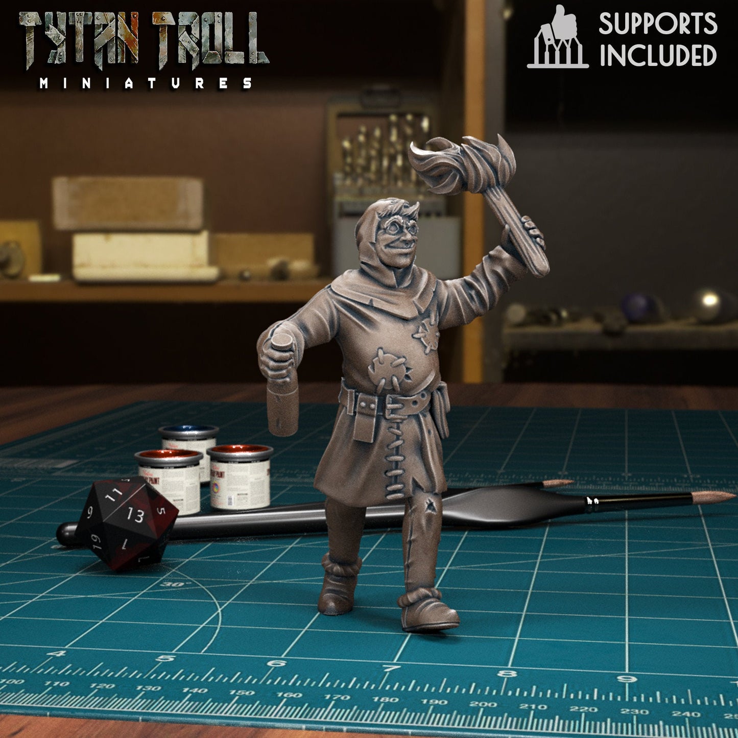 DnDCoS - Angry Mob Set of 16 Human NPCS miniature