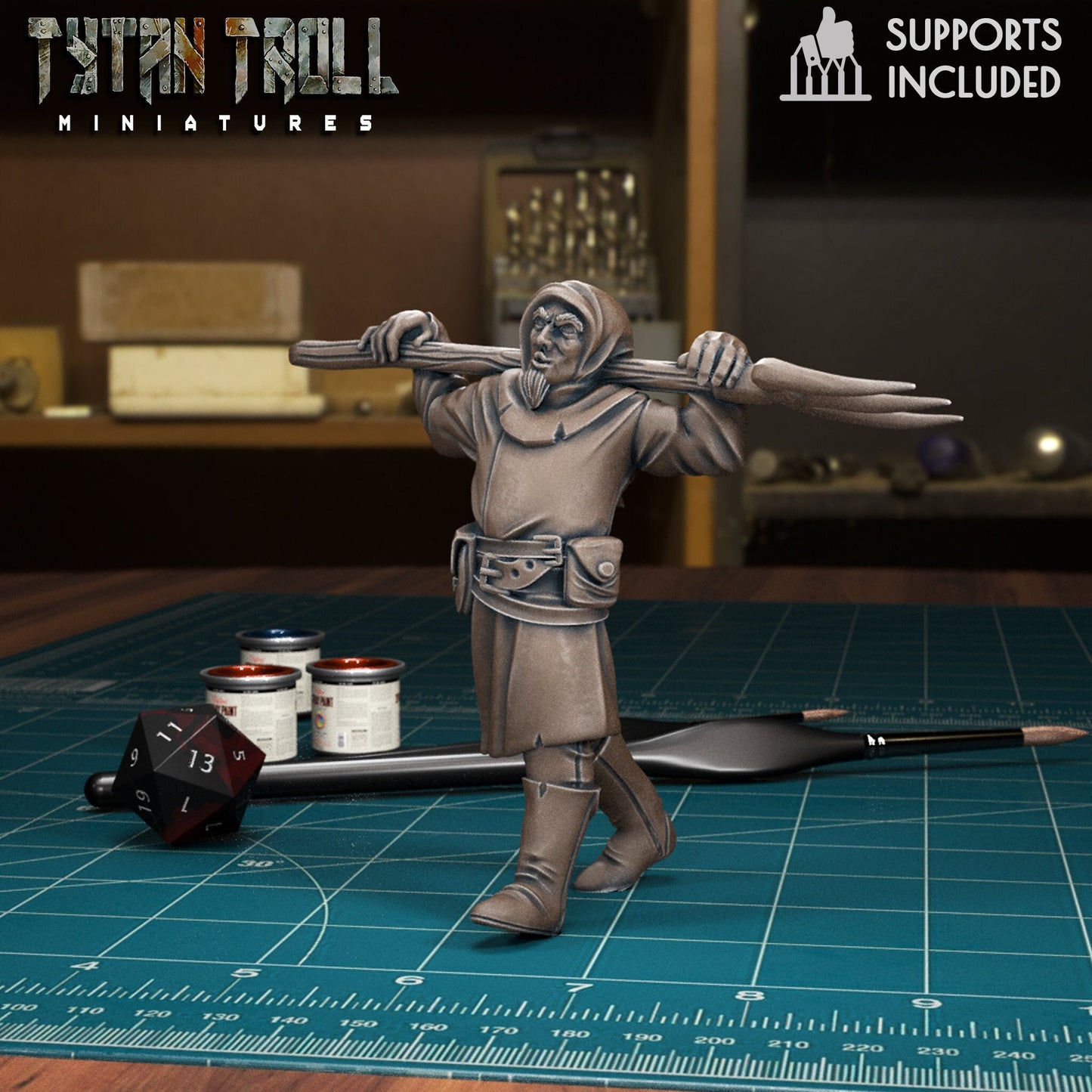 DnDCoS - Angry Mob Set of 16 Human NPCS miniature