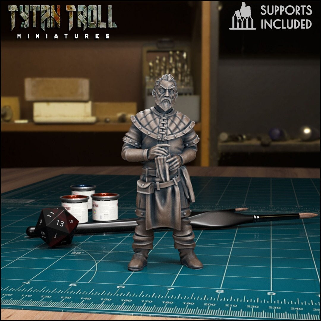 DnDCoS - Urwin Steadfast Innkeeper NPC miniature