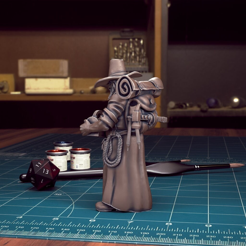 DnDCoS - Rictavio Old Bard Vampire Hunter NPC miniature