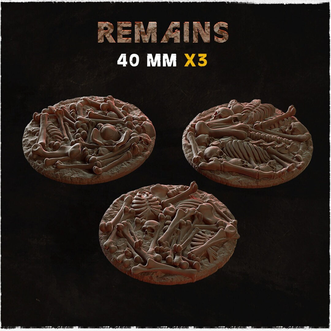 BASES - REMAINS themed Bone Covered Grimdark bases