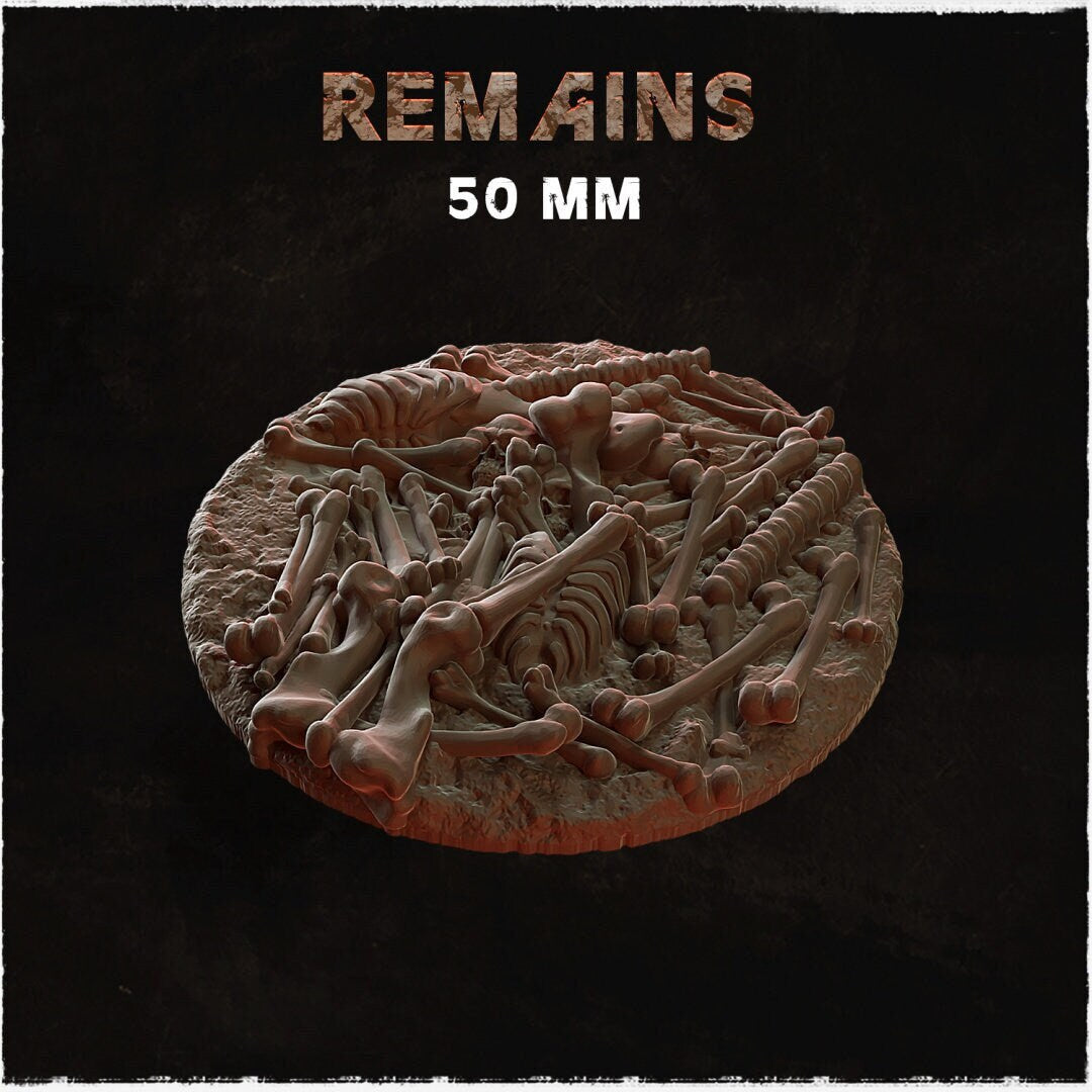 BASES - REMAINS themed Bone Covered Grimdark bases