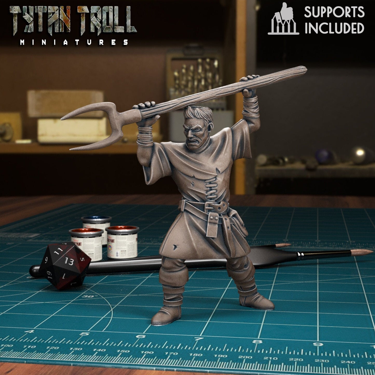 DnDCoS - Angry Mob Set of 16 Human NPCS miniature