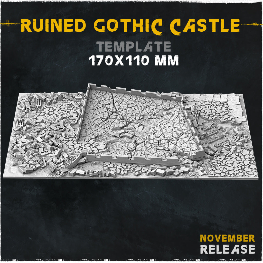 BASES - Ruined Gothic Castle themed Medieval ruins bases