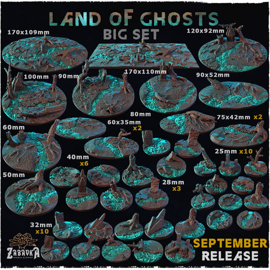 BASES - Land of Ghosts - themed bases for wargames and tabletop