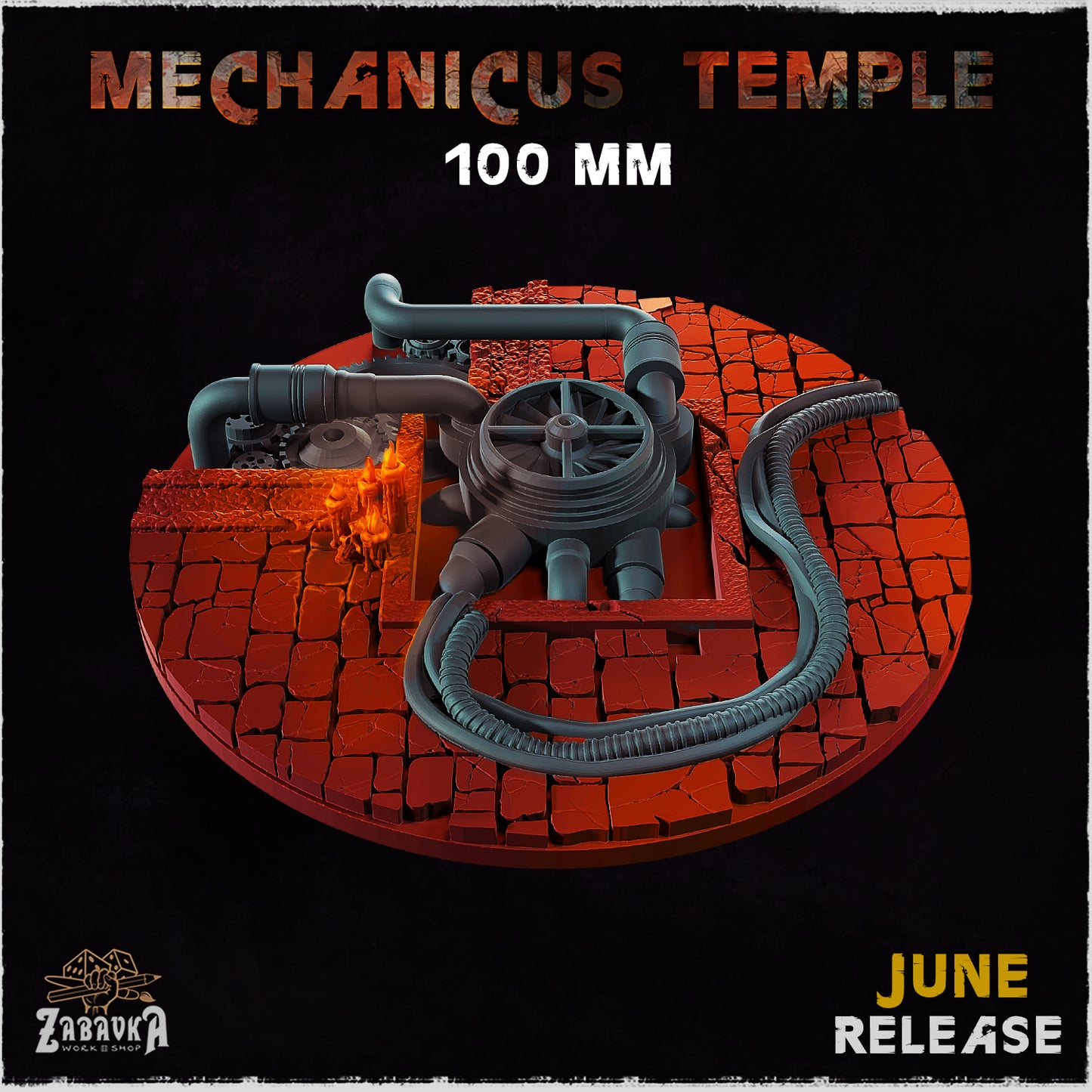 BASES - Mechanicus Temple - themed bases for wargames and tabletop