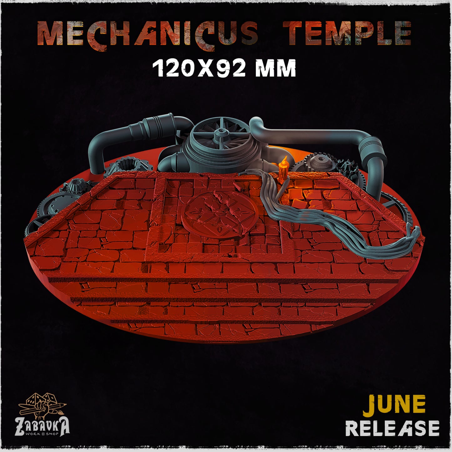 BASES - Mechanicus Temple - themed bases for wargames and tabletop