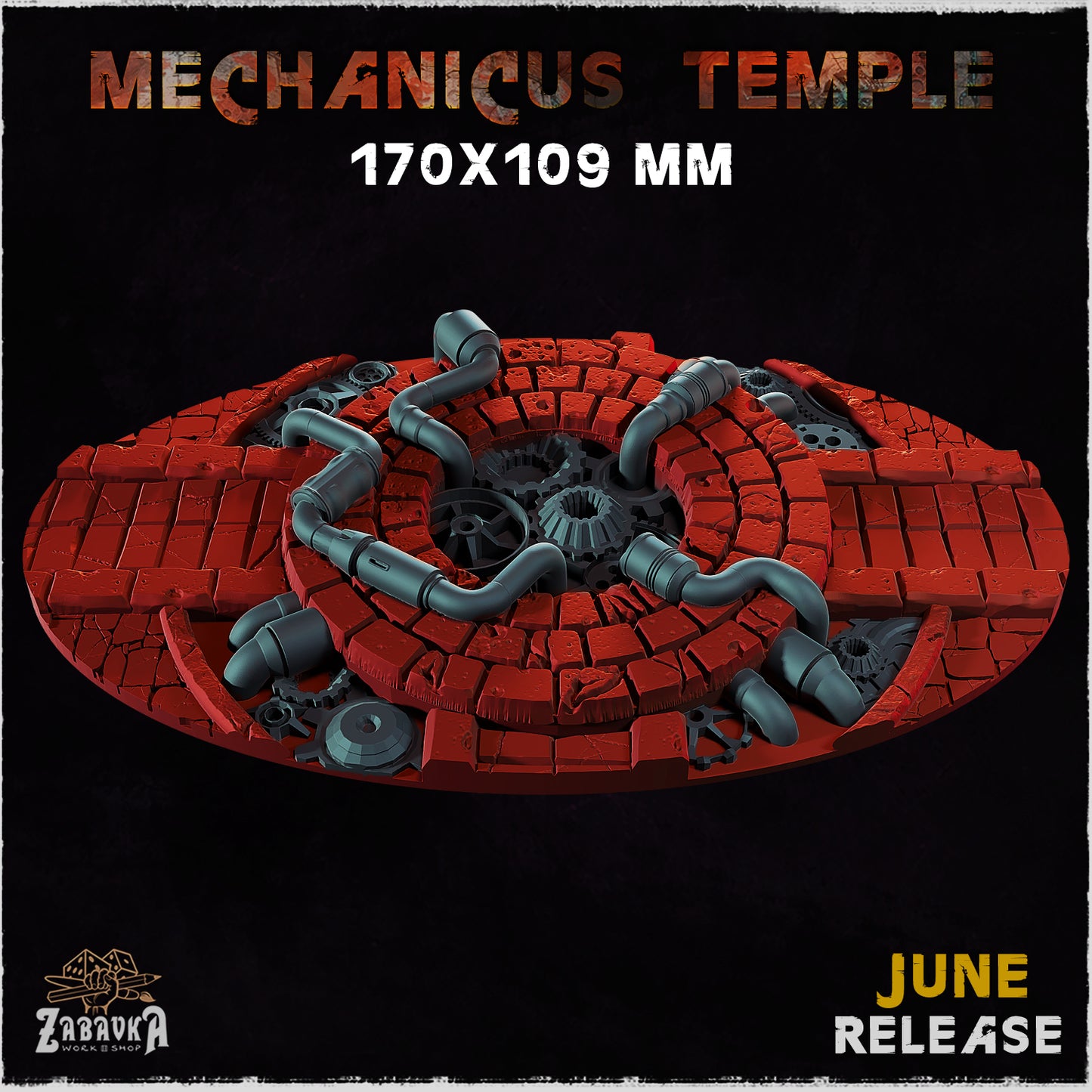 BASES - Mechanicus Temple - themed bases for wargames and tabletop