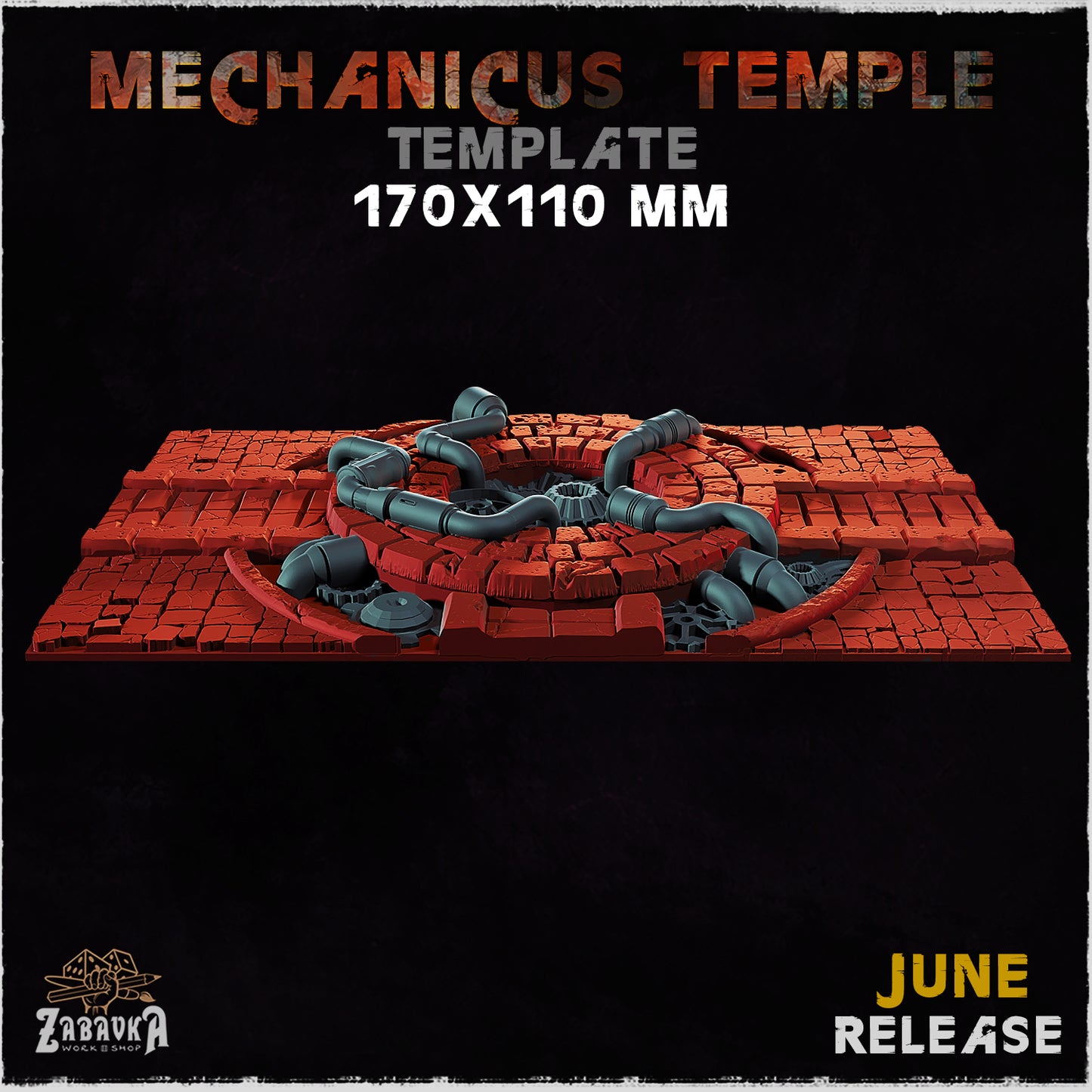 BASES - Mechanicus Temple - themed bases for wargames and tabletop