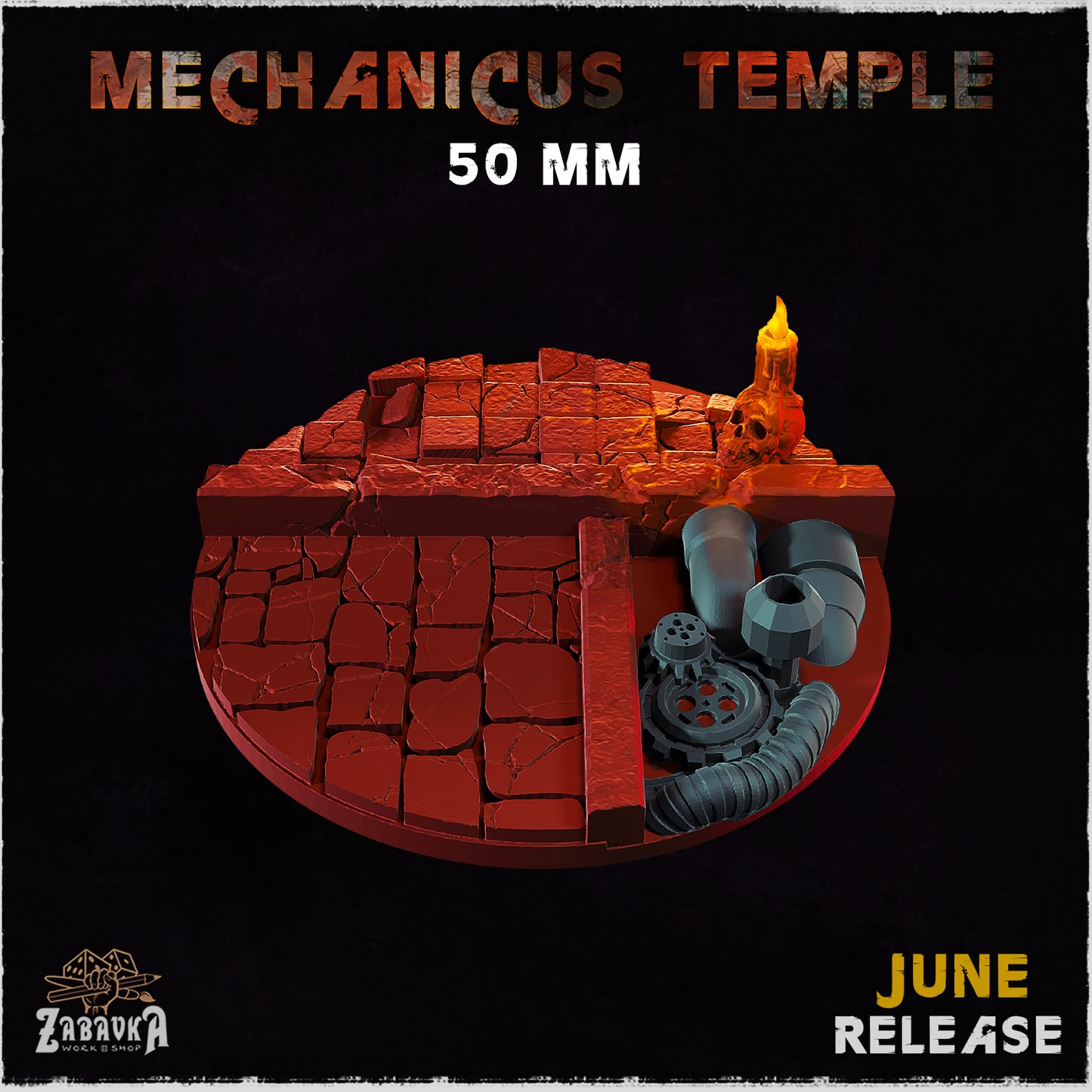 BASES - Mechanicus Temple - themed bases for wargames and tabletop