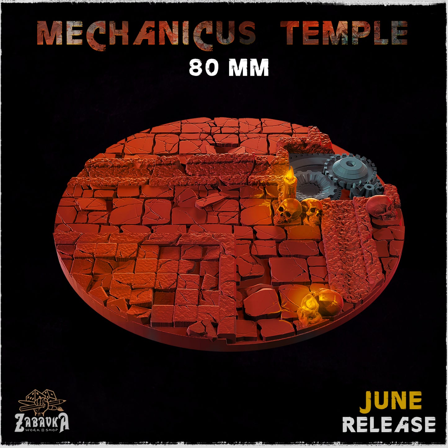 BASES - Mechanicus Temple - themed bases for wargames and tabletop