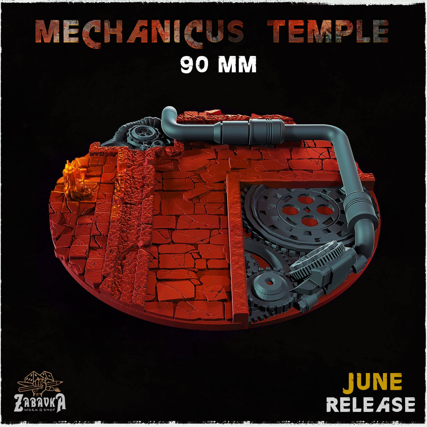 BASES - Mechanicus Temple - themed bases for wargames and tabletop