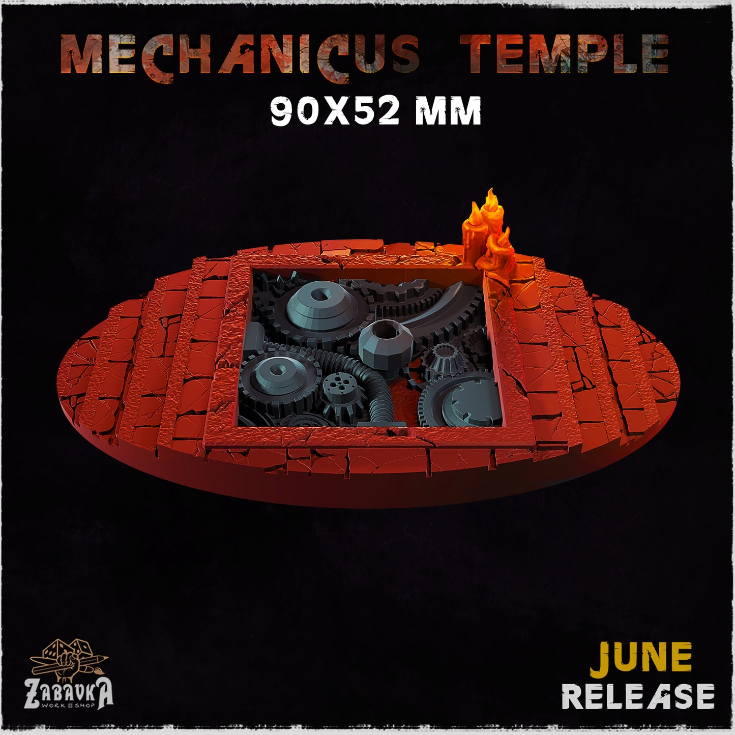 BASES - Mechanicus Temple - themed bases for wargames and tabletop