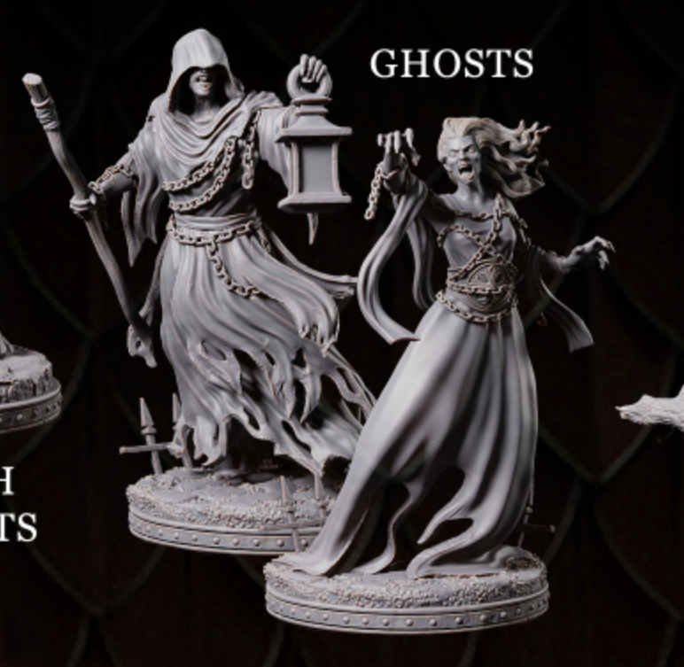 MONSTER - Ghosts - Undead Creatures Minis for DnD and TTRPGs