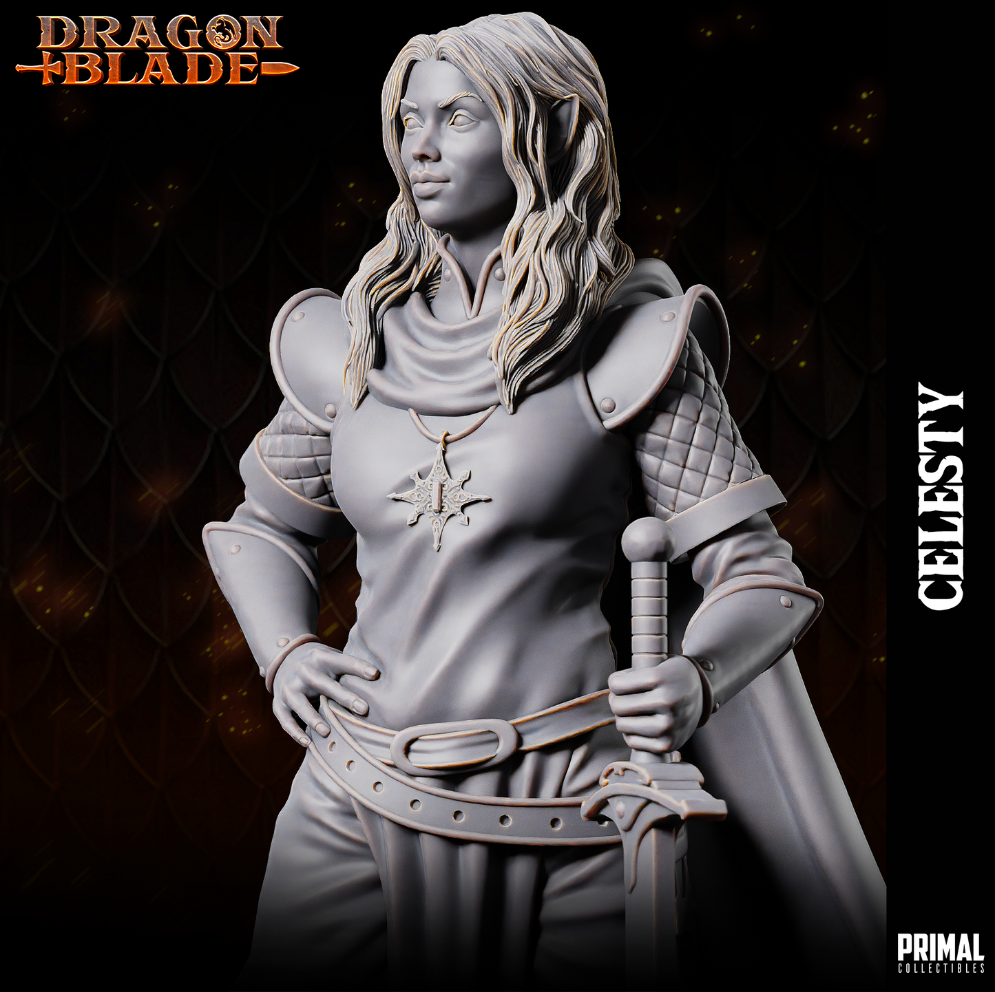 DNDDGL - Celesty Sunwindy - Alhana Starbreeze -  - Female Fighter Dragonlance mini