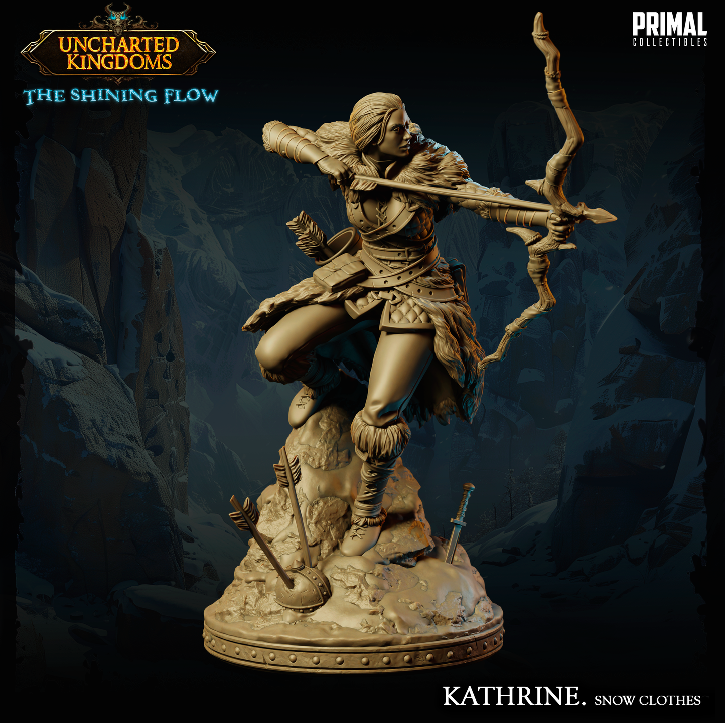 DNDUK - Adult Catti-Brie - Kathrine Bromm - Female Human Archer miniature