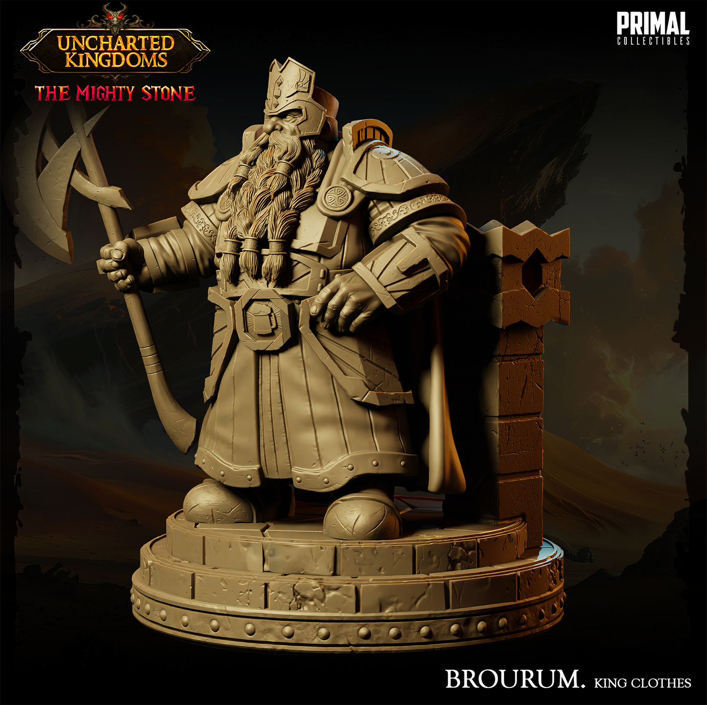 DNDUK - Bruenor Battlehammer (King's Armor) - Brourum Axedelver - Male Shield Dwarf miniature