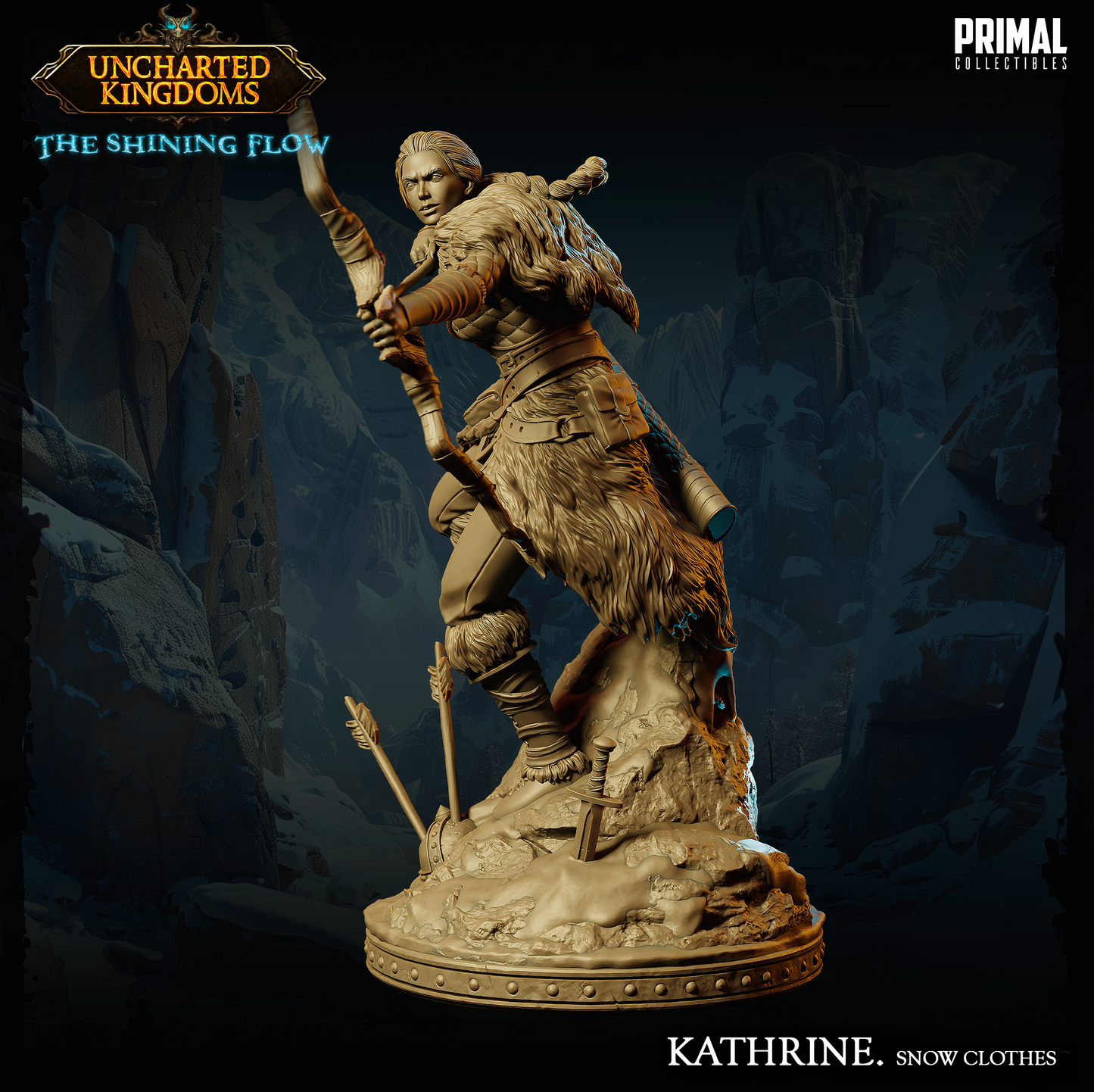 DNDUK - Adult Catti-Brie - Kathrine Bromm - Female Human Archer miniature