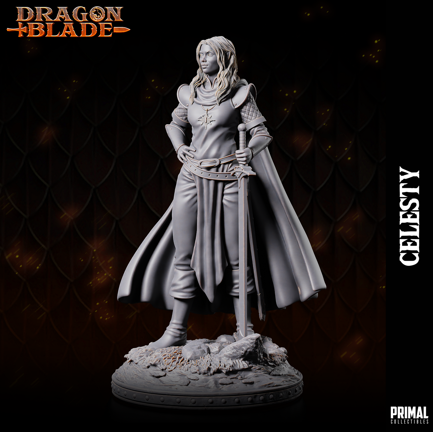 DNDDGL - Celesty Sunwindy - Alhana Starbreeze -  - Female Fighter Dragonlance mini