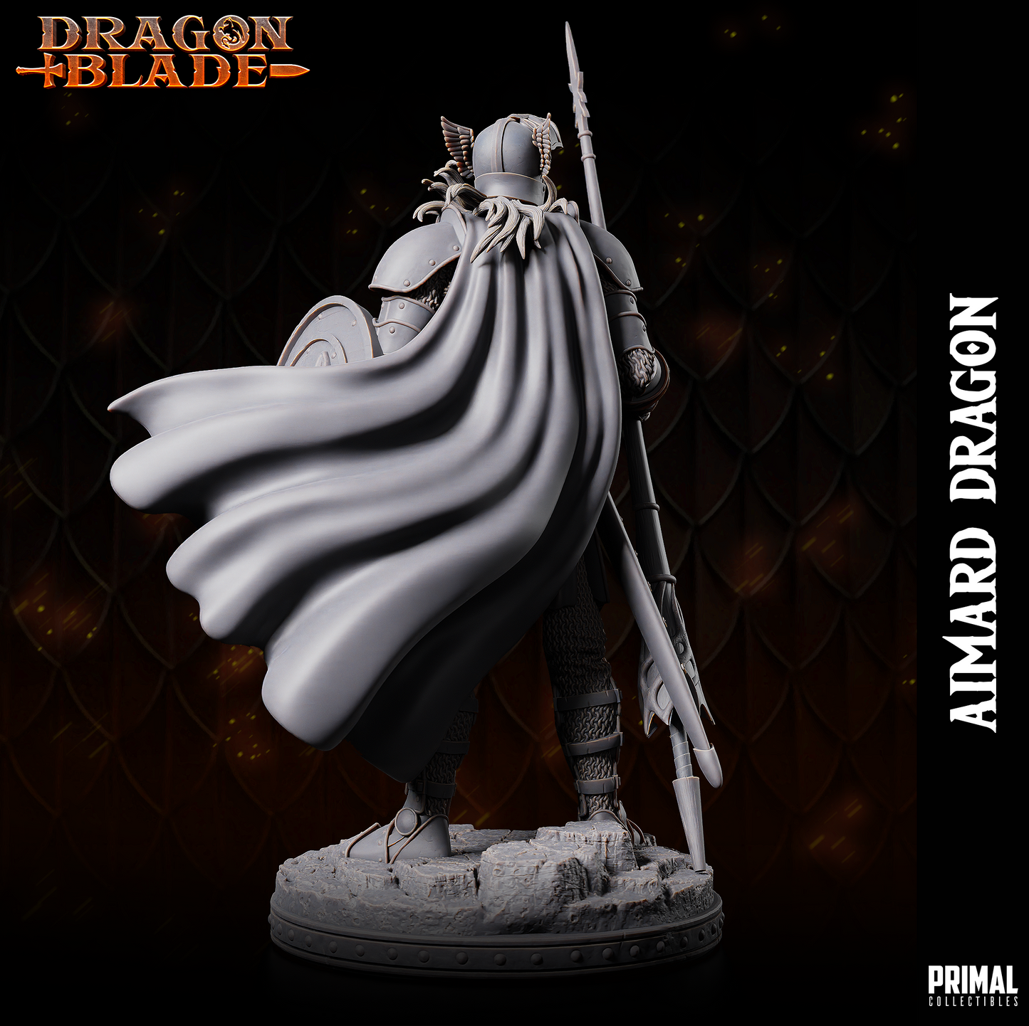 DNDDGL - Huma Dragonbane - Aimard Dragon -Male Fighter Dragonlance mini