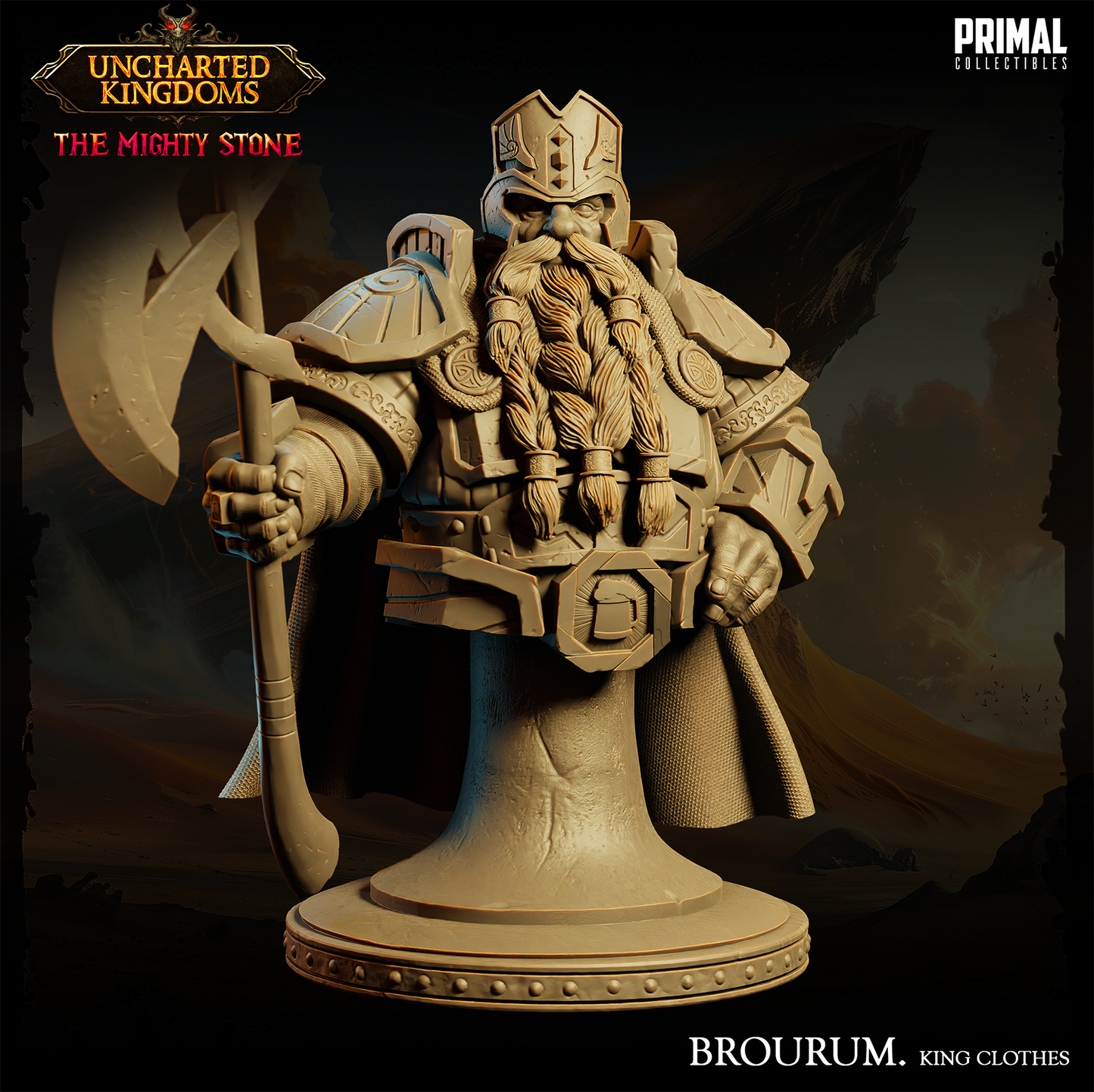 DNDUK - Bruenor Battlehammer (King's Armor) - Brourum Axedelver - Male Shield Dwarf miniature