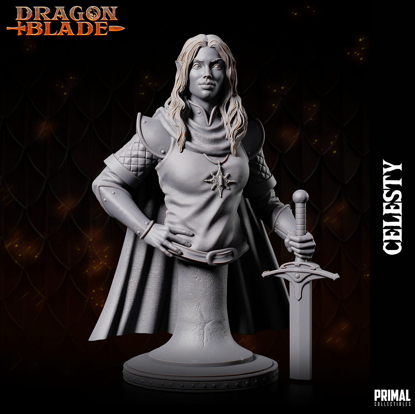 DNDDGL - Celesty Sunwindy - Alhana Starbreeze -  - Female Fighter Dragonlance mini