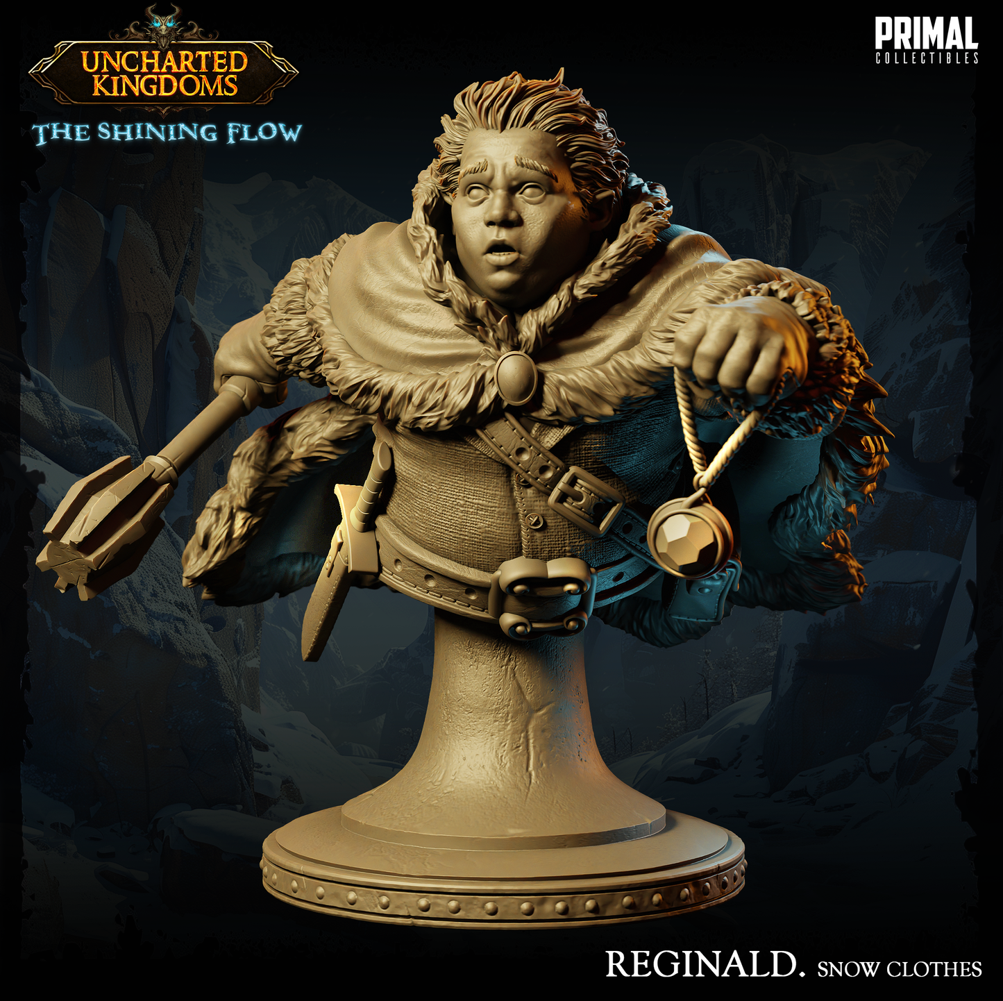 DNDUK - Regis - Rumblebelly - Snow Clothes - Male Hafling Rogue miniature