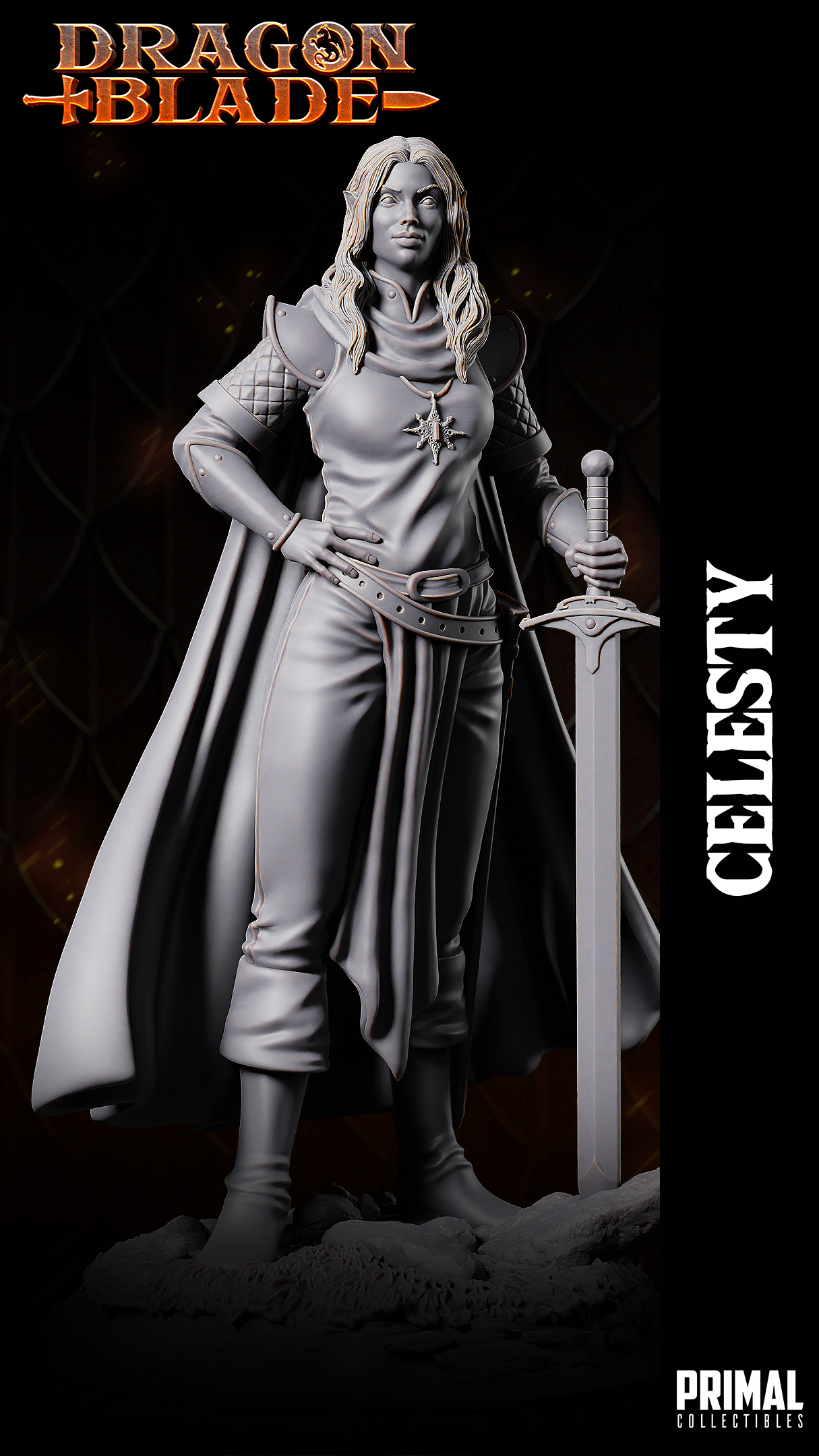 DNDDGL - Celesty Sunwindy - Alhana Starbreeze -  - Female Fighter Dragonlance mini